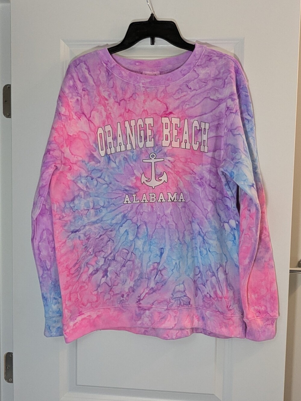 dreamsicle Women's Gulf Shores Alabama Tie Dye Sweatshirt, Size S